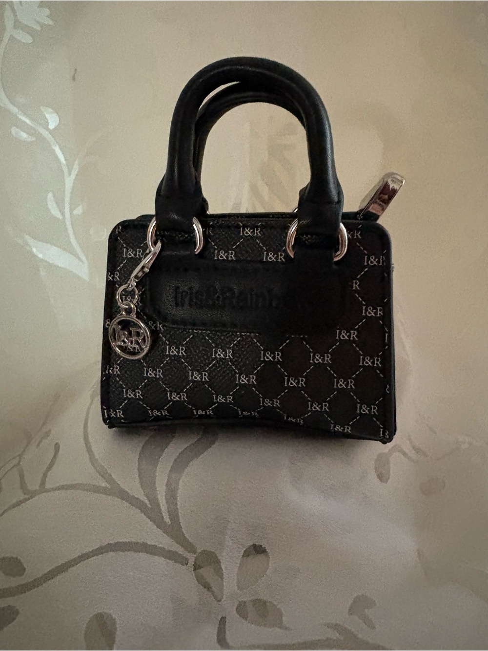 Iris and Rainbow black logo mystery tote